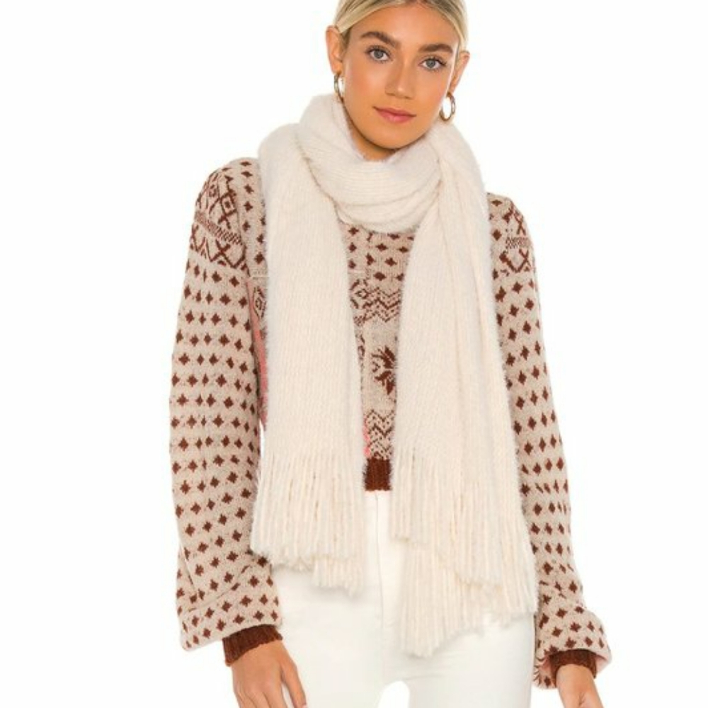Free People Cottagecore Whisper Fringe Blanket Scarf